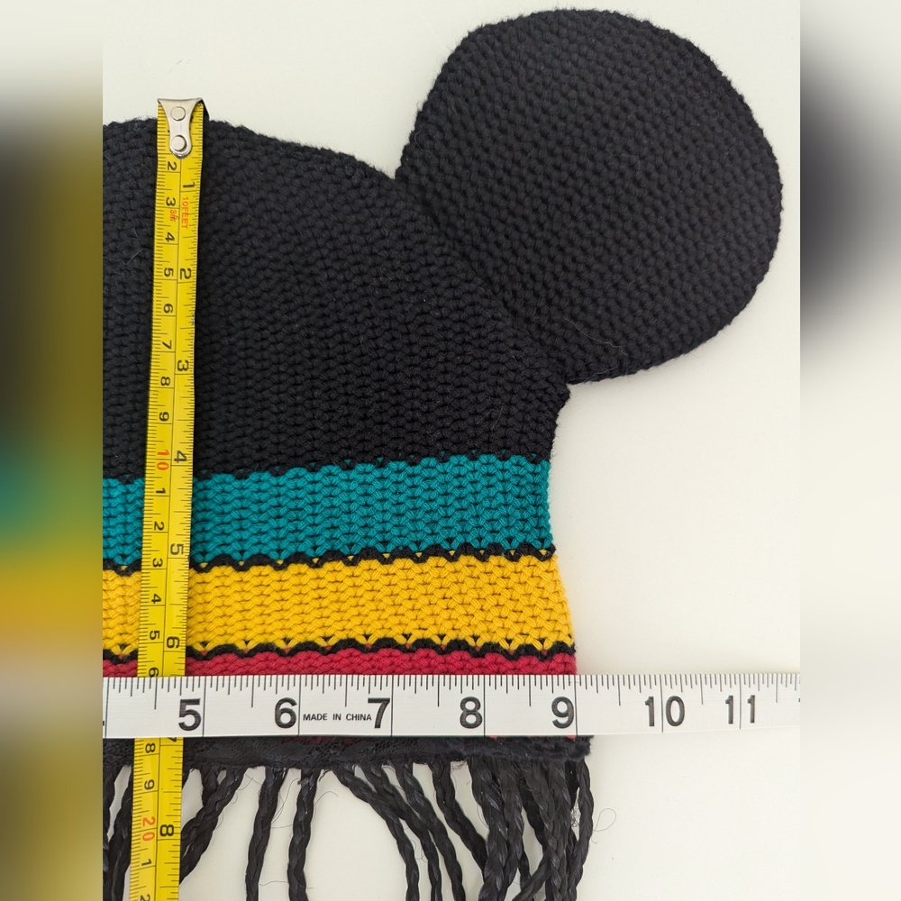 Disney Park Mickey Mouse Ears Hat BUNDLE Jamaica Reggae Rasta Dread Locks Beanie - Picture 4 of 13